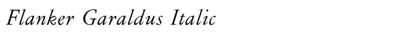 Flanker Garaldus Italic image